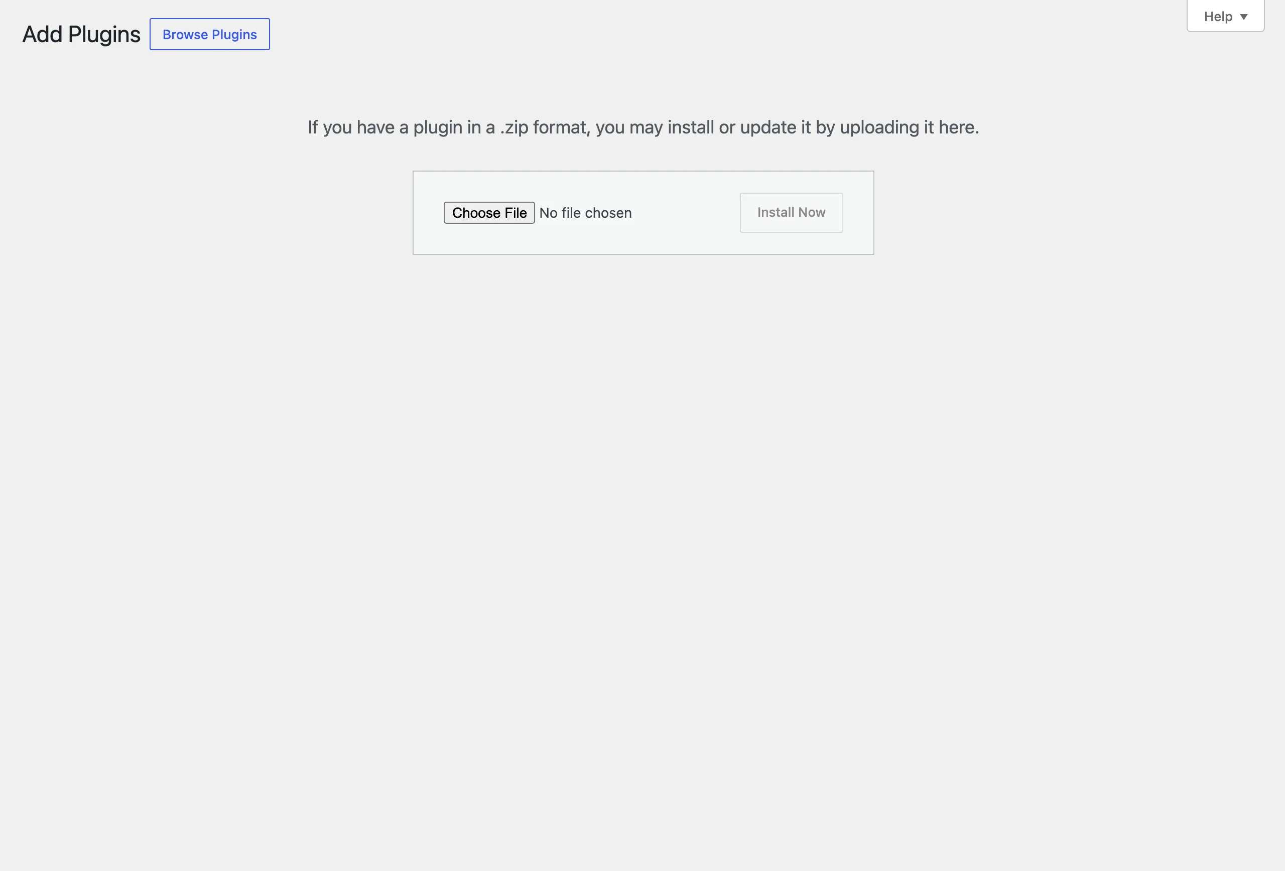 WordPress 7.1.2 plugin upload screen stating you may install or update a plugin by uploading it